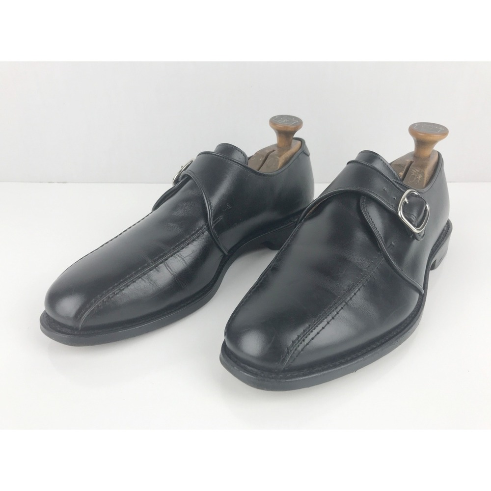 Allen Edmonds CONCORD‎ Black Leather Monk Strap Dress Shoes Men's 9.5 C